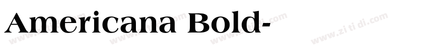 Americana Bold字体转换